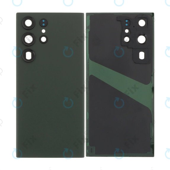 Tylna pokrywa baterii z kompletnym montażem do Samsung S23 Ultra S918B, Zielony, Green