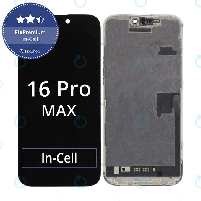 Wyświetlacz In-Cell FHD dla iPhone 16 Pro Max, Ekran dotykowy z ramką, FixPremium
