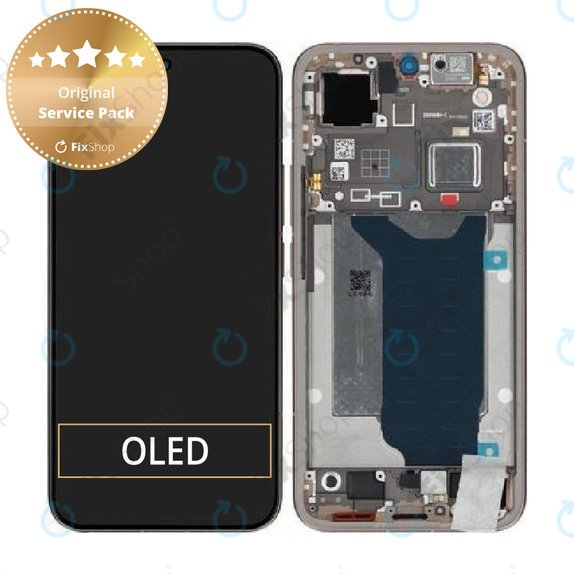 Wyświetlacz dla Xiaomi 15T Pro 5G, Mocha Gold, Ekran dotykowy z ramką, 5600060O12U00, Genuine Service Pack