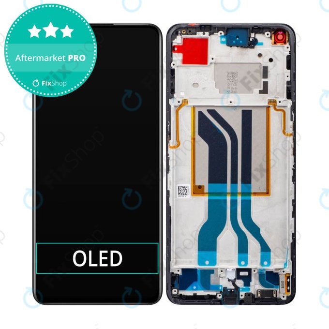 Wyświetlacz OLED do Realme GT 2 5G RMX3310, RMX3312, Ekran dotykowy z ramką, Steel Black