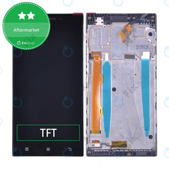 Wyświetlacz do Lenovo P70, Ekran dotykowy z ramką, Czarny, Black, TFT