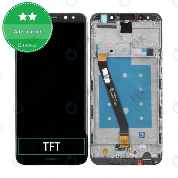 Wyświetlacz do Huawei Mate 10 Lite, Ekran dotykowy z ramką, Czarny, Black, TFT