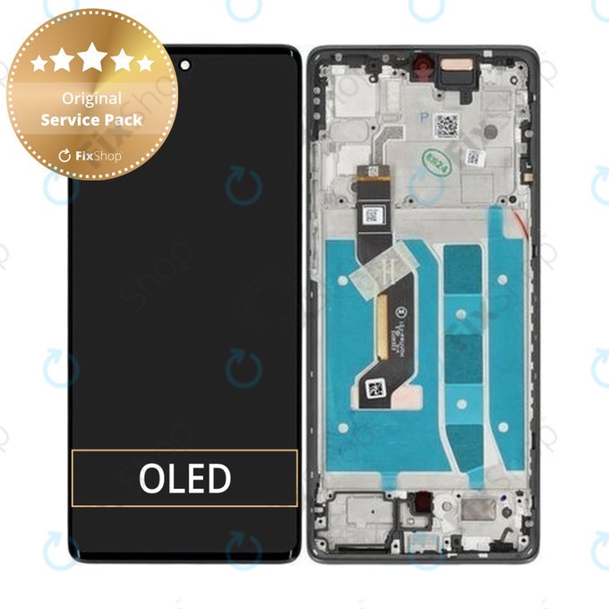 Wyświetlacz do Motorola Moto G85 5G, Ekran dotykowy z ramką, Urban Grey, 5D68C24854, Genuine Service Pack