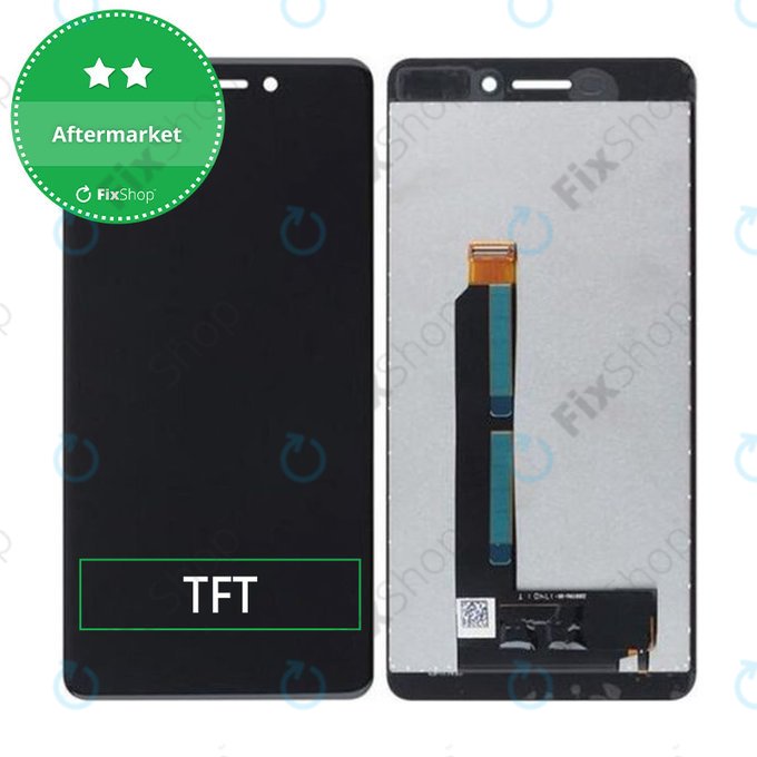 Wyświetlacz do Nokia 6.1, Ekran dotykowy bez ramki, TFT