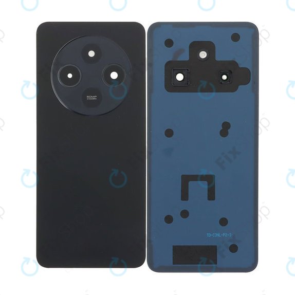 Tylna pokrywa baterii z kompletnym montażem do Xiaomi Redmi 14C 4G, Czarny, Black
