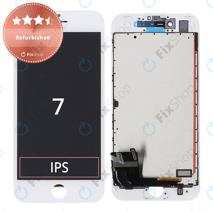 Wyświetlacz dla iPhone 7, White, Ekran dotykowy z ramką, Refurbished