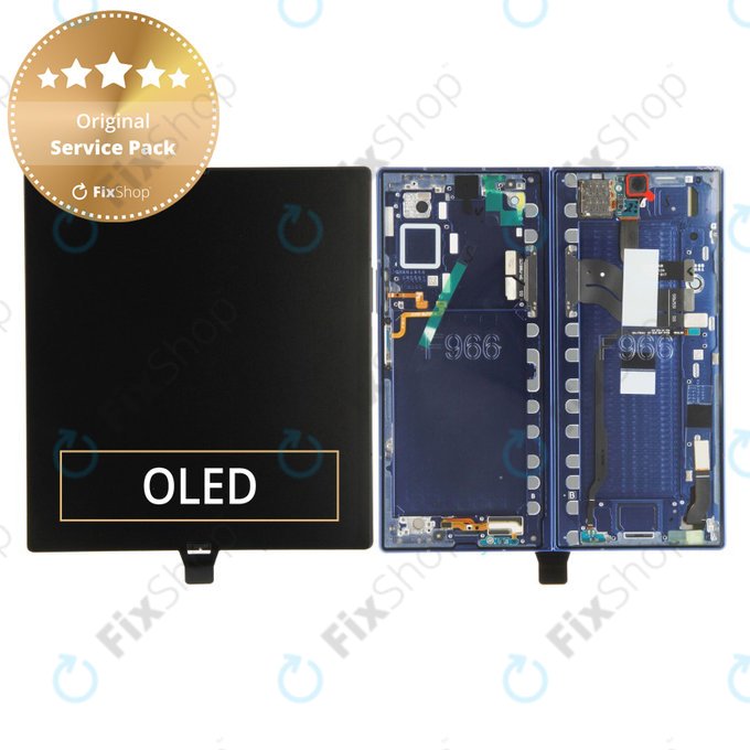 Wyświetlacz LCD + ekran dotykowy + ramka do Samsung Z Fold 7 F966B, Blue Shadow, GH82-37548B, Genuine Service Pack