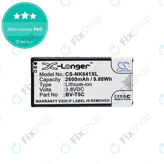 Bateria dla Microsoft Lumia 640, 2600mAh, Li-Ion, 3.8 V, BV-T5C, HQ