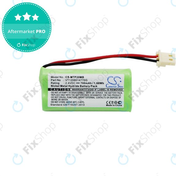 Bateria do Motorola MBP20, 700mAh, Ni-MH, 2.4V, VT1208014770G, HQ