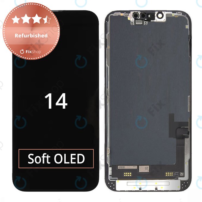 Wyświetlacz dla iPhone 14, Ekran dotykowy z ramką, Refurbished