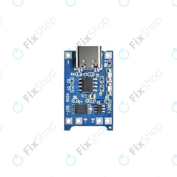 Moduł ładowania TP4056 do akumulatora Li-ion 18650, USB-C, 1 A
