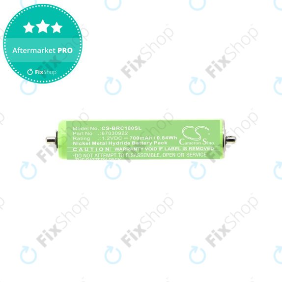 Bateria do Braun 1000, 180, 2000, 3000, 4735, 5411, Cruzer1, Cruzer Z20, 700mAh, Ni-MH, 1.2V, 67030922, HQ
