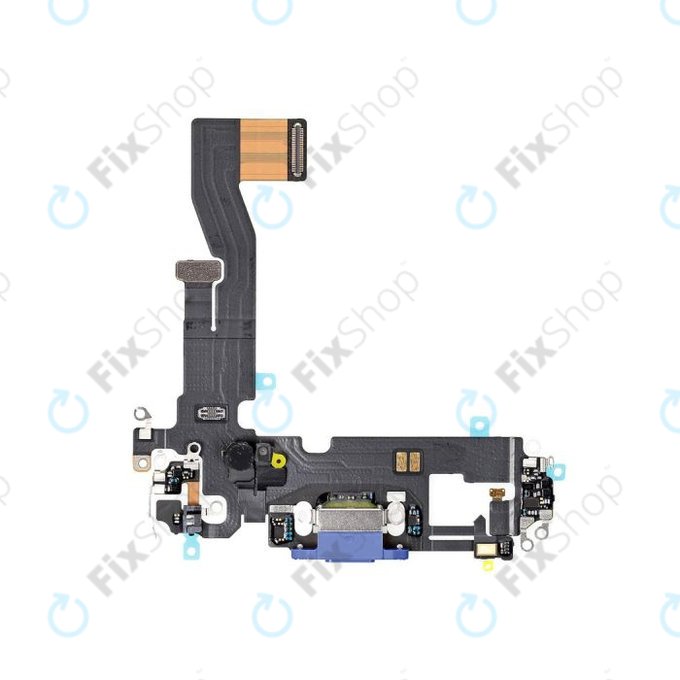 Złącze ładowania z taśmą flex do iPhone 12, 12 Pro, Niebieski, Blue