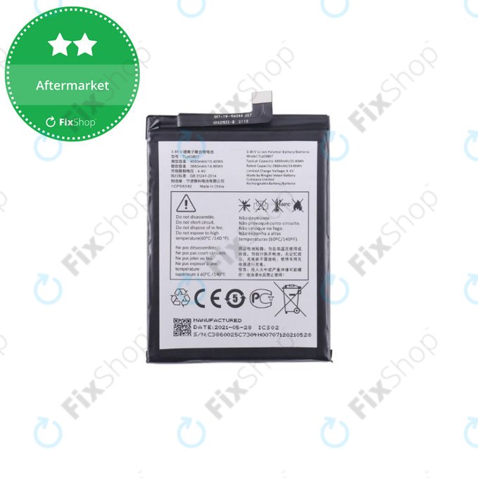 Bateria do TCL 10L T770B, T770H, TLp038D7, 4000mAh