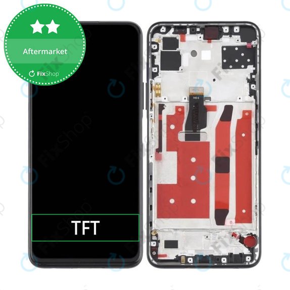 Wyświetlacz do Huawei P40 Lite 5G, Ekran dotykowy z ramką, Midnight Black, TFT
