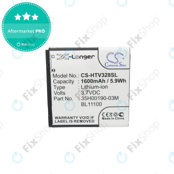 Bateria do HTC Desire X, Desire V, 1600mAh, Li-Ion, 3.7V, 35H00190-03M, HQ
