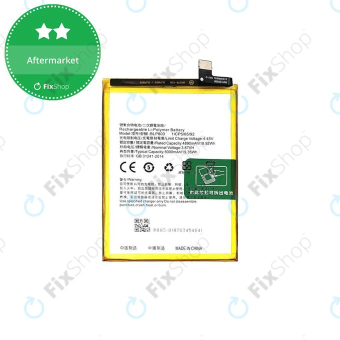 Bateria do Realme 8 5G RMX3241, BLP803, 5000mAh