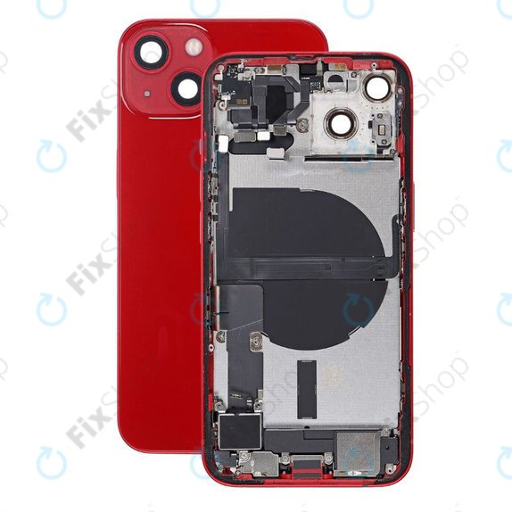 Tylna obudowa z malymi czesciami do iPhone 13, Czerwony, Red