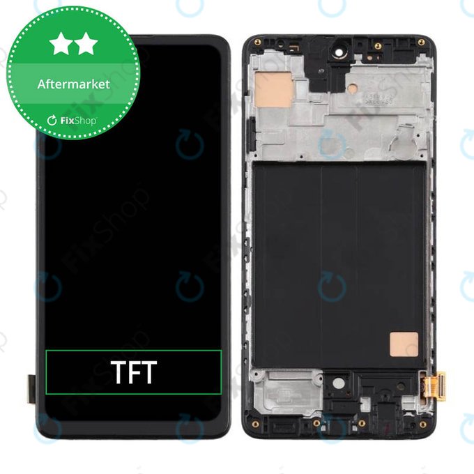 Wyświetlacz do Samsung A51 A515F, Ekran dotykowy z ramką, TFT