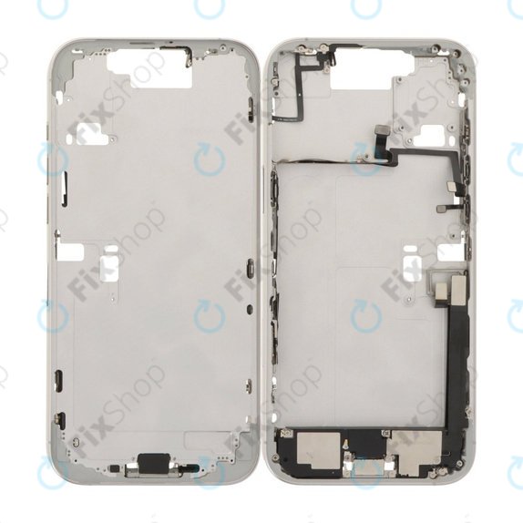 Środkowa Rama + Przyciski Zasilania, Głośności i Aparatu do iPhone 16 Pro Max, White Titanium