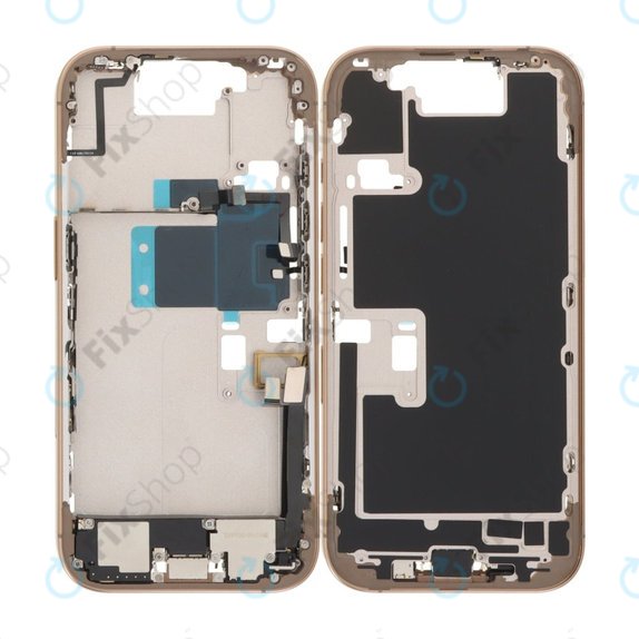 Środkowa Rama + Przyciski Zasilania, Głośności i Aparatu do iPhone 16 Pro, Desert Titanium