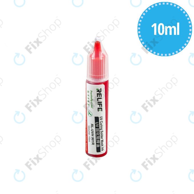 Maska lutownicza utwardzana UV, 10ml, Czerwony, Red, Relife RL-UVH901R