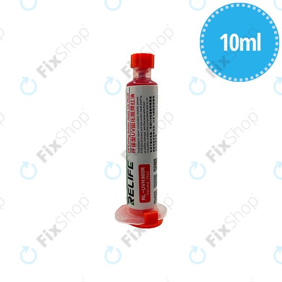 Maska lutownicza utwardzana UV, 10ml, Czerwony, Red, Relife RL UVH900R