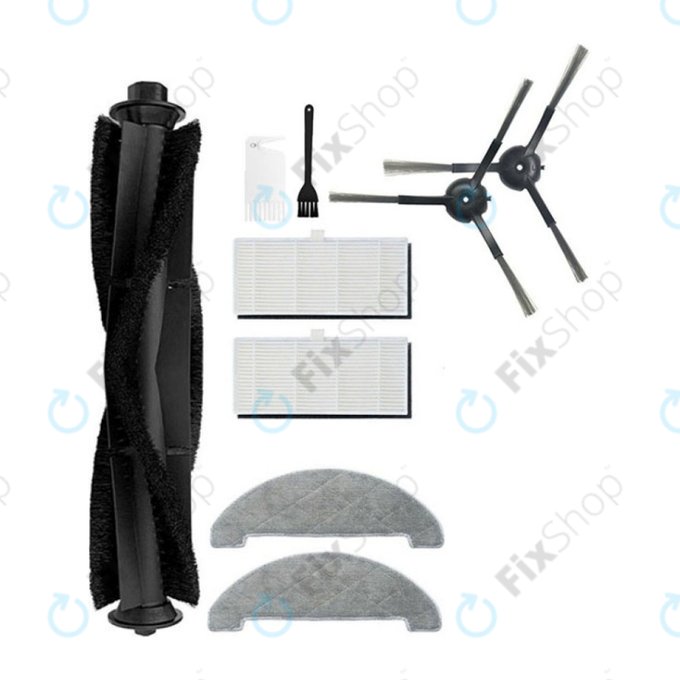 Zestaw standardowy do Xiaomi Viomi S9, Lydsto R1, Proscenic M7 Pro, M8 Pro, Czarny, Black