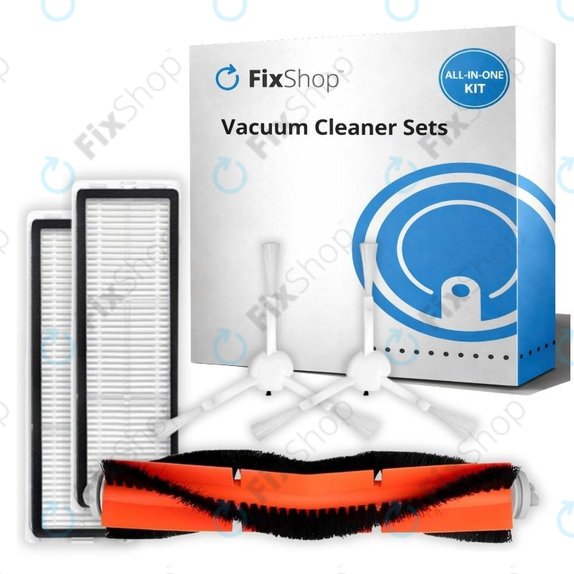 Zestaw części zamiennych do Xiaomi Mi Robot Vacuum Mop (Mijia 1C), 2 (Mijia 2C) 2 Pro+ (Mijia 1T) (1x Główna szczotka, 2x Filtr, 2x Szczotka boczna)