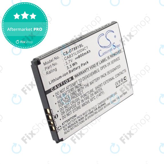 Bateria do Alcatel One Touch, OT, TCL A, Vodafone, 900mAh, Li-ion, 3.7V, CAB31L0004C1, HQ