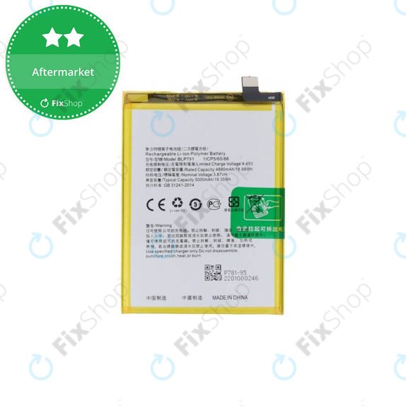 Bateria do Oppo A72, A73 4G CPH2099, BLP791, 4000mAh