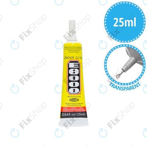 Klej E8000, 25ml, Przezroczysty, Transparent