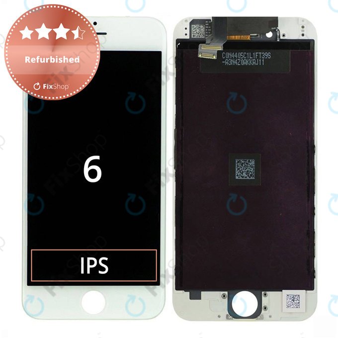 Wyświetlacz dla iPhone 6, White, Ekran dotykowy z ramką, Refurbished