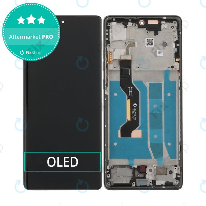 Wyświetlacz OLED do Motorola Moto G85 5G XT2427-3, Ekran dotykowy z ramką, Urban Grey