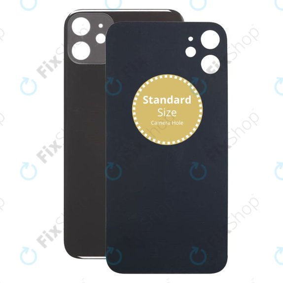 Tylne szklo pokrywy do iPhone 11, Czarny, Black