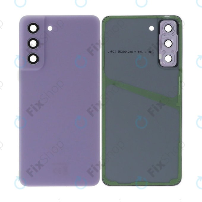 Tylna pokrywa baterii z kompletnym montażem do Samsung S21 FE G990B, Lawendowy, Lavender