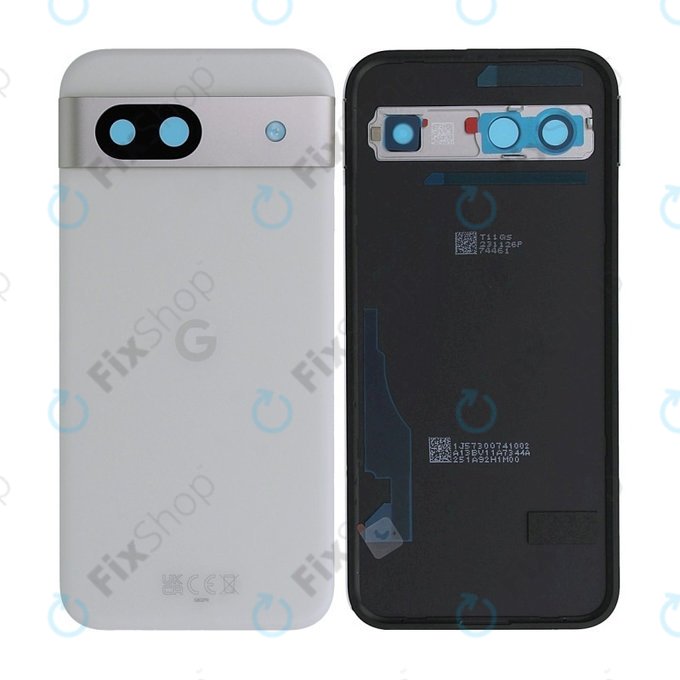 Tylna pokrywa baterii do Google Pixel 8a, G949-00786-00, Biały, White, Genuine Service Pack