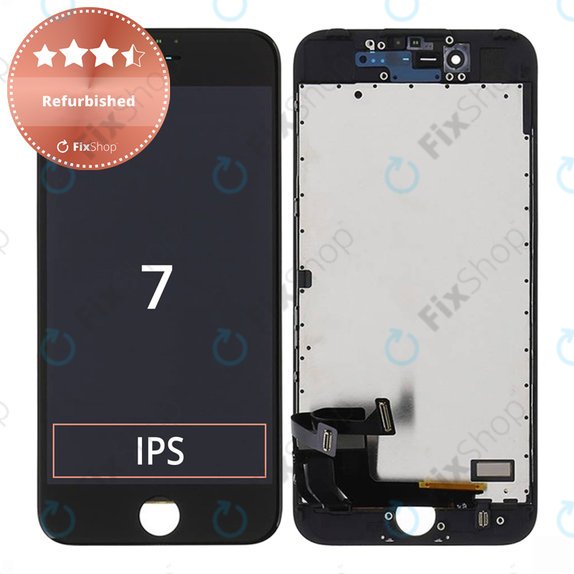 Wyświetlacz dla iPhone 7, Black, Ekran dotykowy z ramką, Refurbished