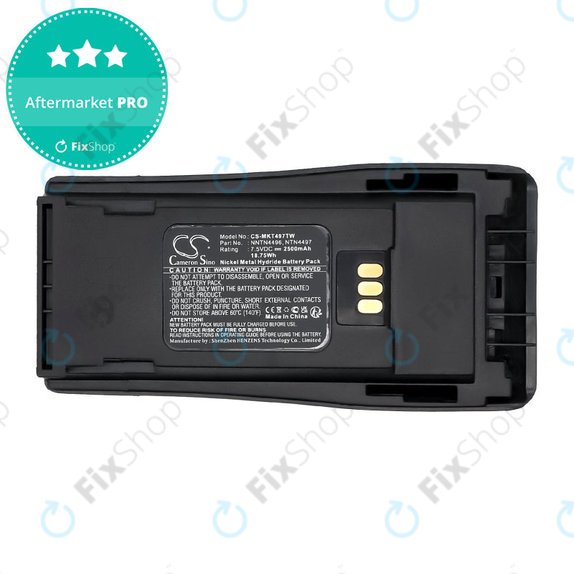 Bateria do Motorola CP, EP, GP, PM-series, 2500mAh, Ni-MH, 7.5V, PMNN4081, HQ