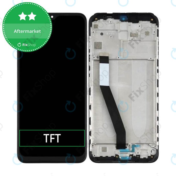 Wyświetlacz do Xiaomi Redmi 9, Ekran dotykowy z ramką, Czarny, Black, TFT