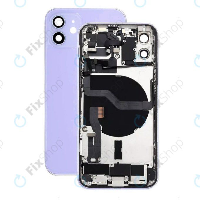 Tylna obudowa z malymi czesciami do iPhone 12, Fioletowy, Purple