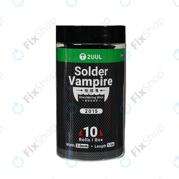 Plecionka do rozlutowywania (20mm × 1.5m), 10szt., 2UUL DW15 Solder Vampire