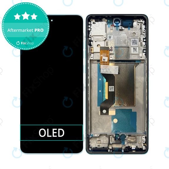 Wyświetlacz OLED do Motorola Edge 60 Fusion, Ekran dotykowy z ramką, Amazonite