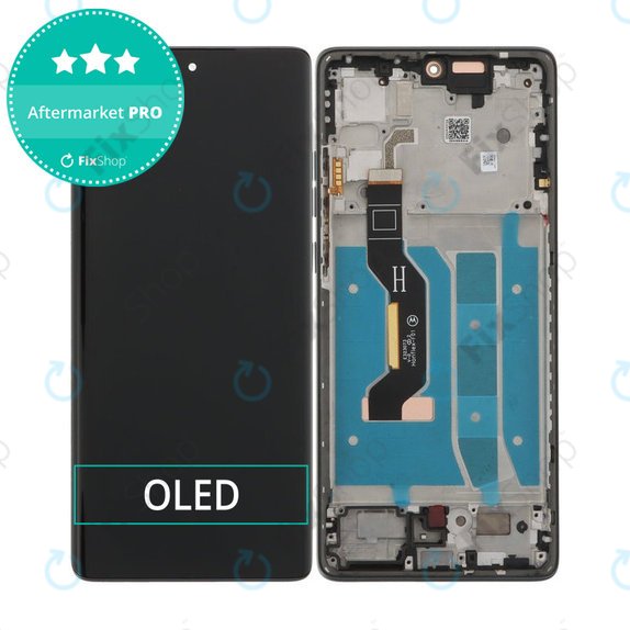 Wyświetlacz OLED do Motorola Moto G85 5G XT2427-3, Ekran dotykowy z ramką, Urban Grey