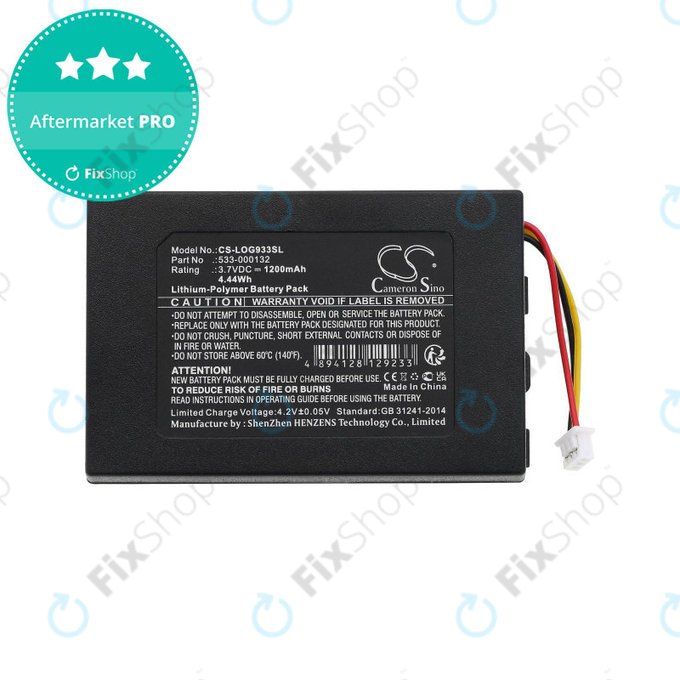 Bateria do Logitech G533, G933, 1200mAh, Li-Pol, 3.7V, 533-000132, HQ