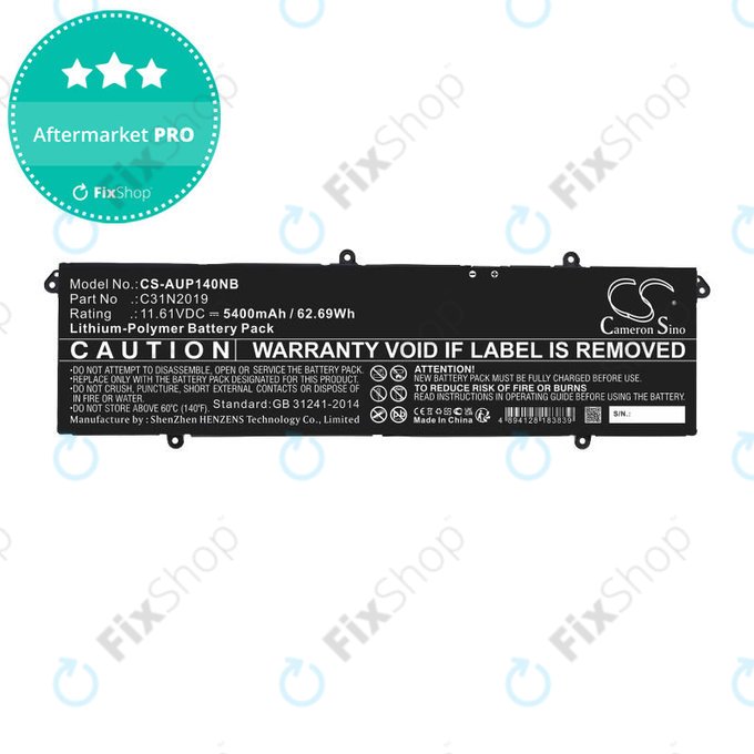 Bateria do Asus VivoBook Pro 14, 14X, 15 OLED, 5400mAh, Li-Pol, 11.61V, C31N2019, HQ