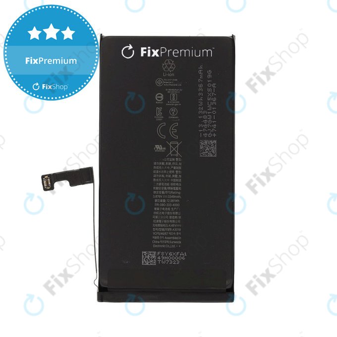 Bateria dla iPhone 15, 3349mAh, A3018, FixPremium