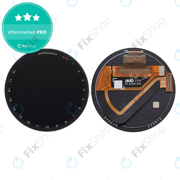 Wyświetlacz OLED + szybka dotykowa bez ramki (Black) do Garmin Approach S70 47mm