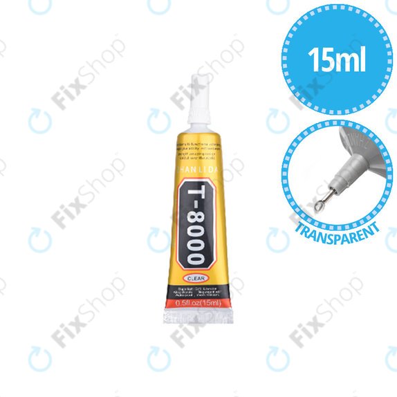 Klej T-8000, 15ml, Przezroczysty, Transparent