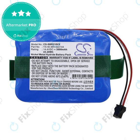 Bateria do Sencor SVC9031BK, Bobsweep, Carneo, Samba, Vileda, Wisdom, 3000mAh, Ni-MH, 14.4V, YX-NI-022144-COR, HQ